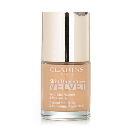 цена Skin Illusion Velvet Натуральная матовая и увлажняющая основа 30 мл 112C, Clarins