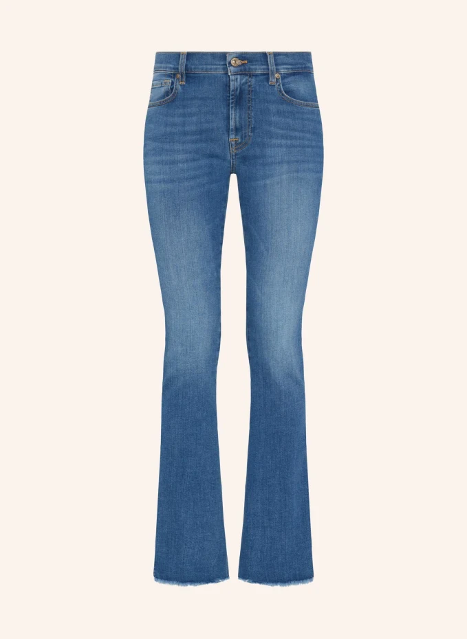 

Джинсы bootcut tailorless, облегающий крой 7 For All Mankind, синий