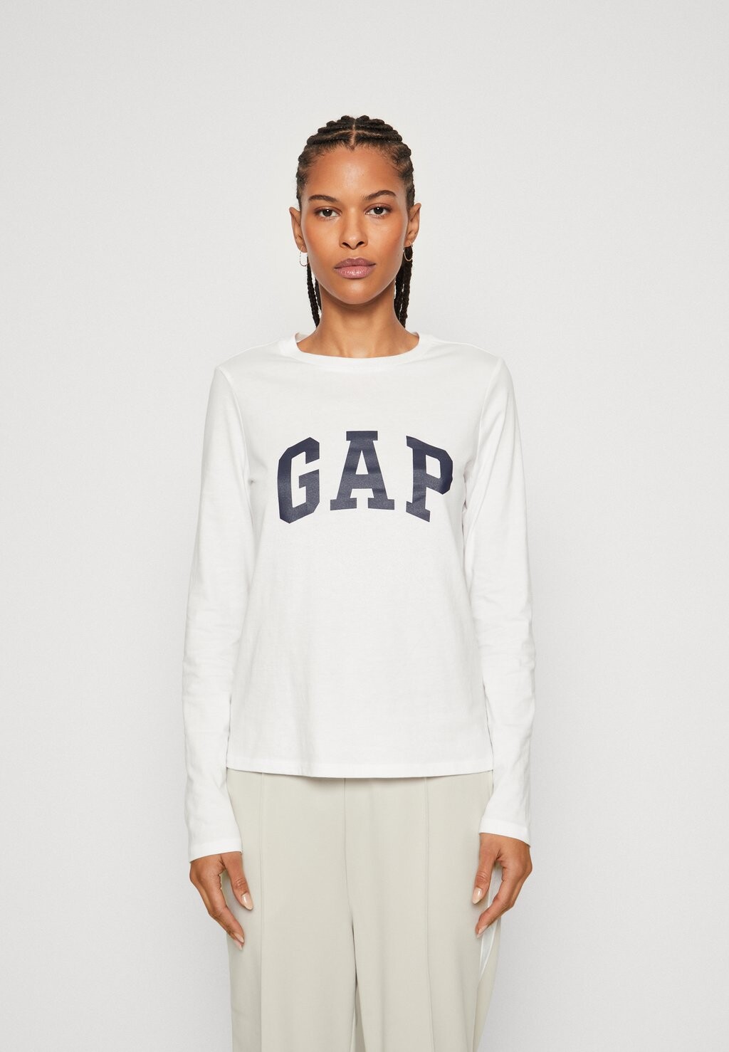 Рубашка с длинным рукавом LOGO GAP, цвет white