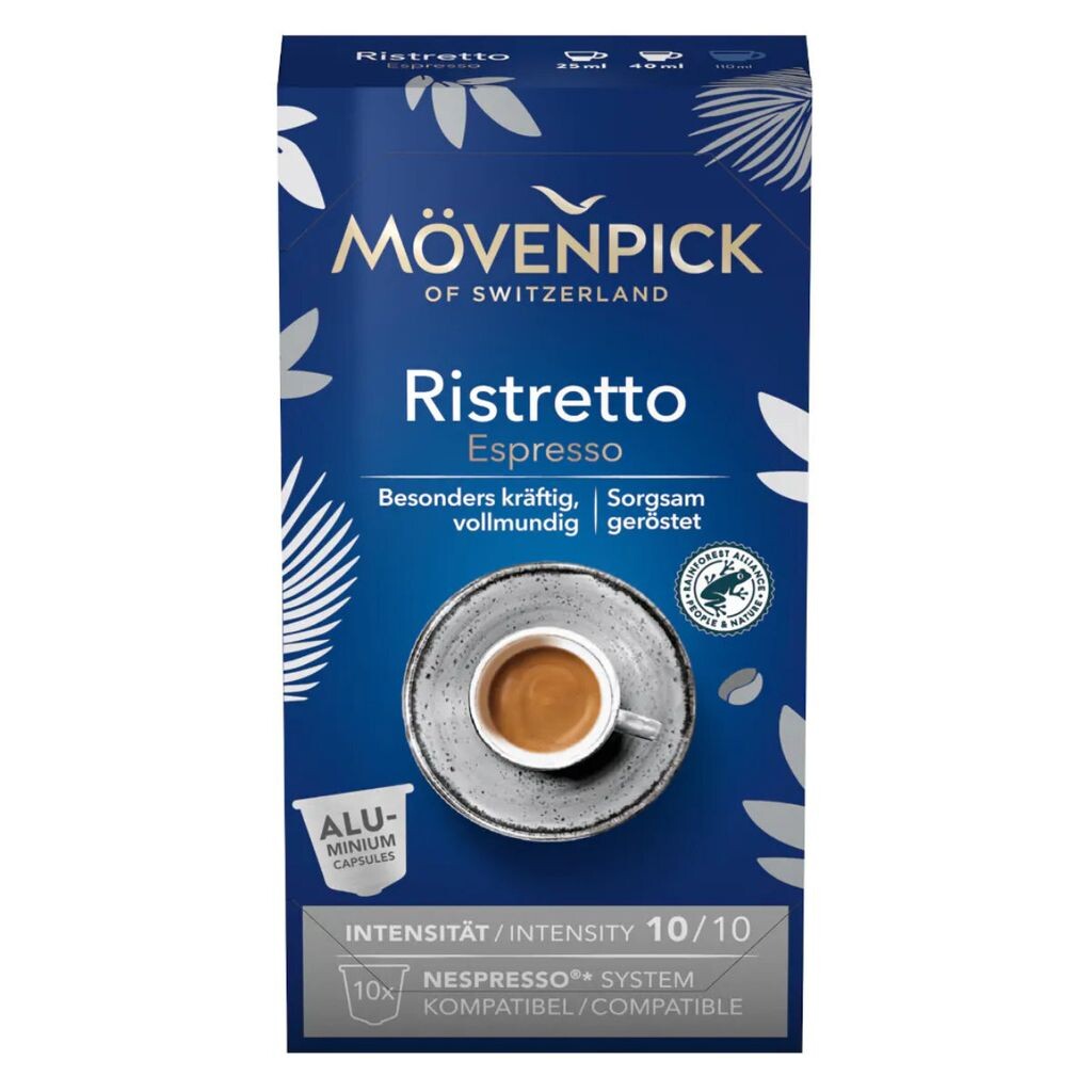 

Кофейные капсулы RISTRETTO ESPRESSO в алюминиевых капсулах от Mövenpick, 10 штук