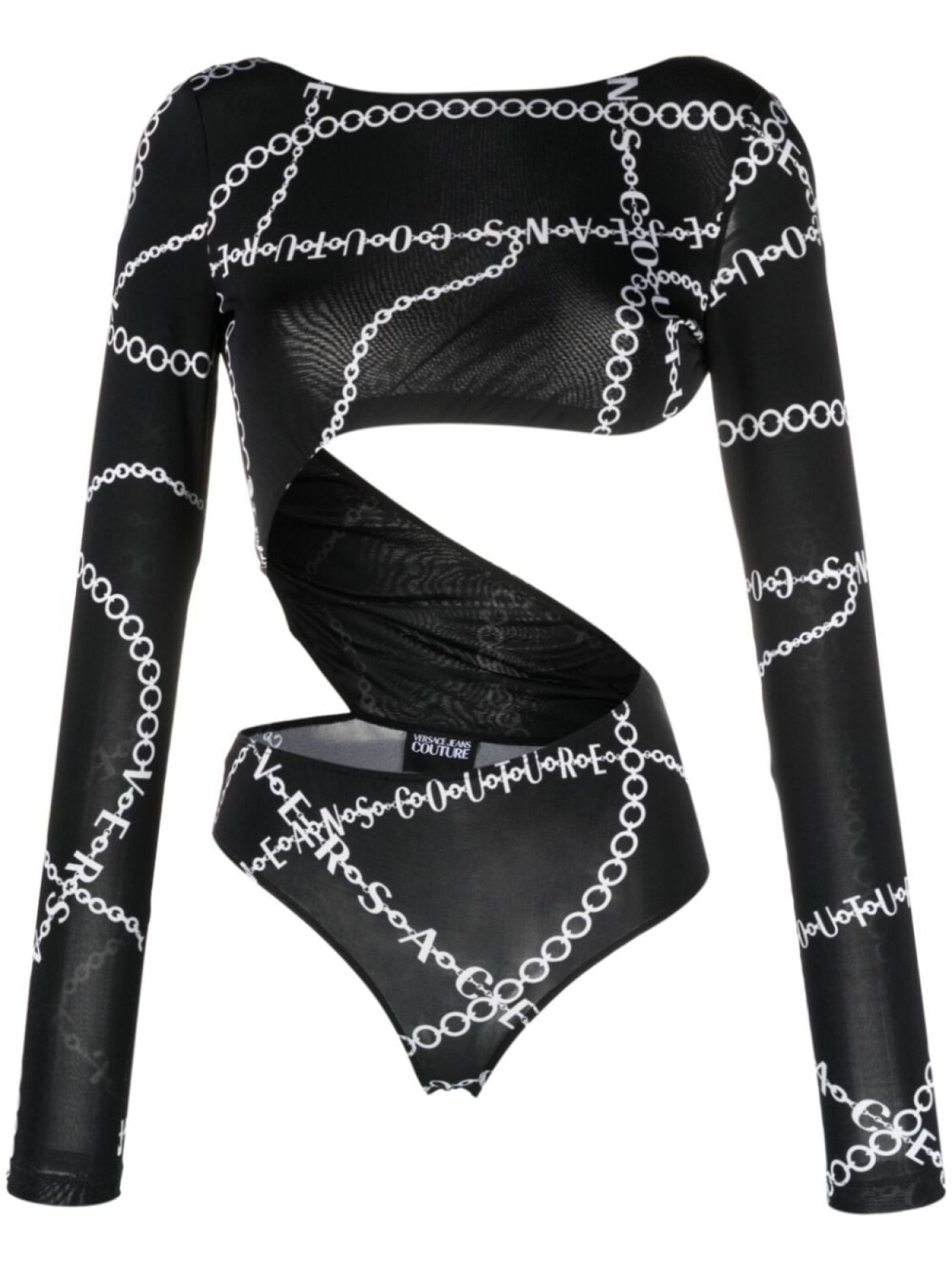 

Versace Jeans Couture боди с вырезами и принтом Necklace, черный