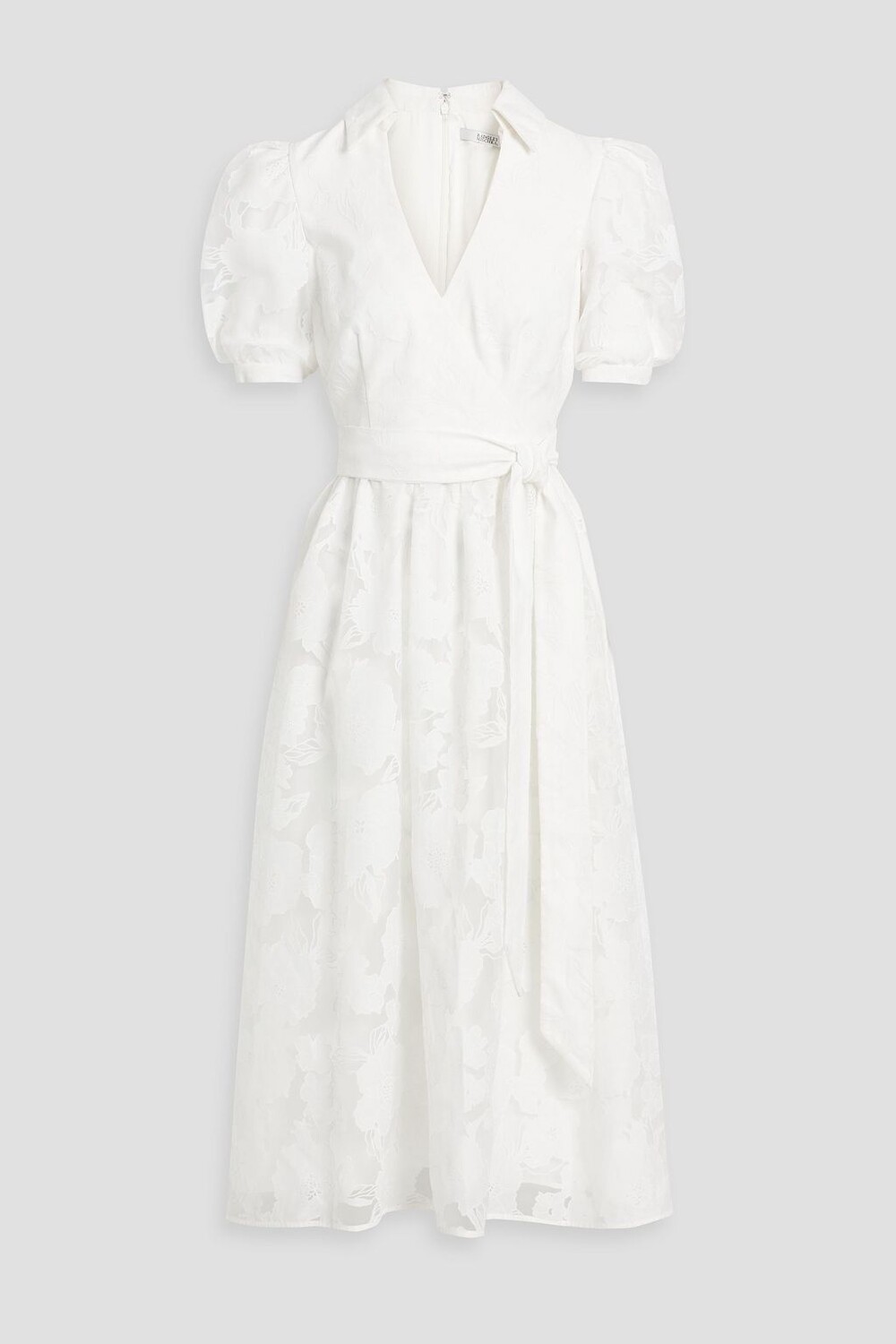

Платье миди из органзы деворе с запахом BADGLEY MISCHKA, белый