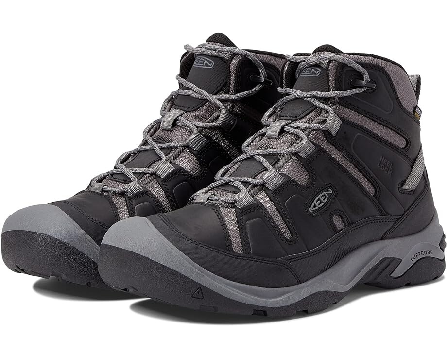 

Походные ботинки KEEN Circadia Mid Waterproof, цвет Black/Steel Grey