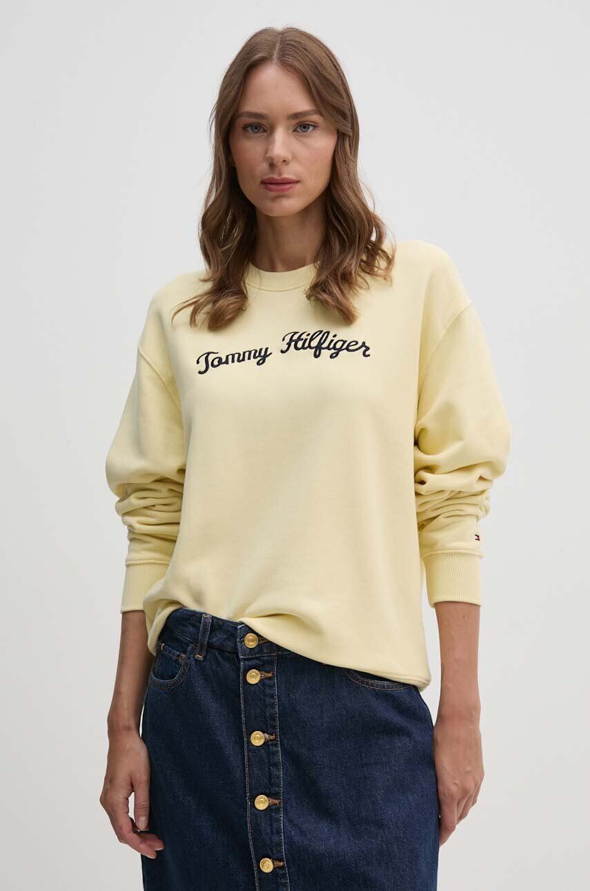 

Хлопковая толстовка Tommy Hilfiger, желтый