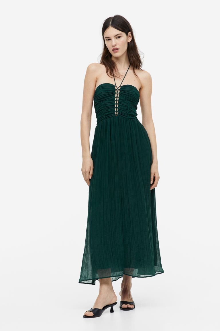

Длинное платье со шнуровкой H&M
