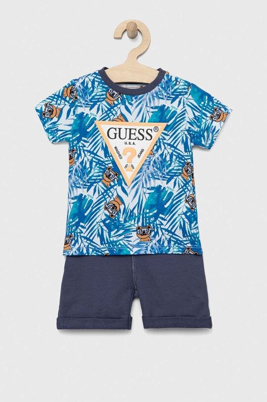 

Хлопковый детский комплект Guess, бирюзовый