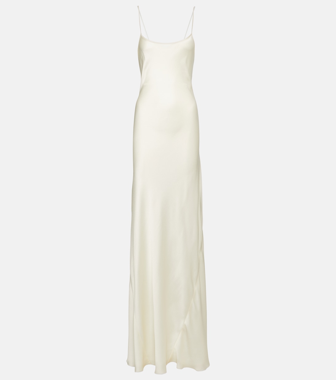 Атласное платье-комбинация VICTORIA BECKHAM, белый
