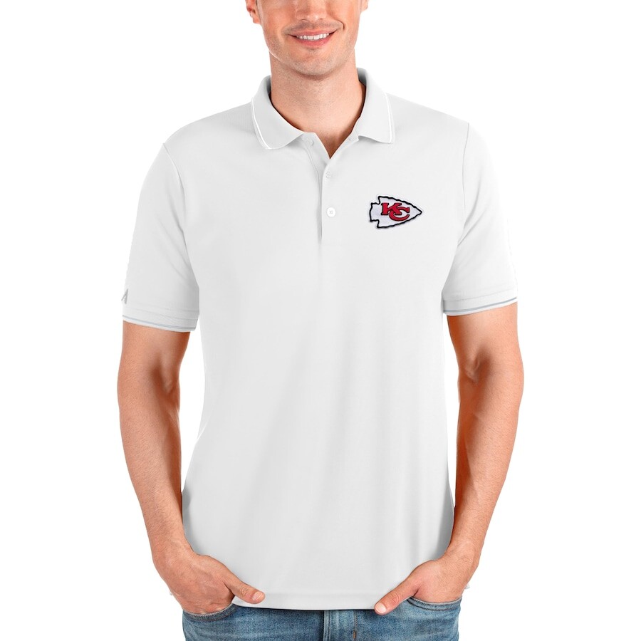 

Поло с коротким рукавом Antigua Kansas City Chiefs, белый