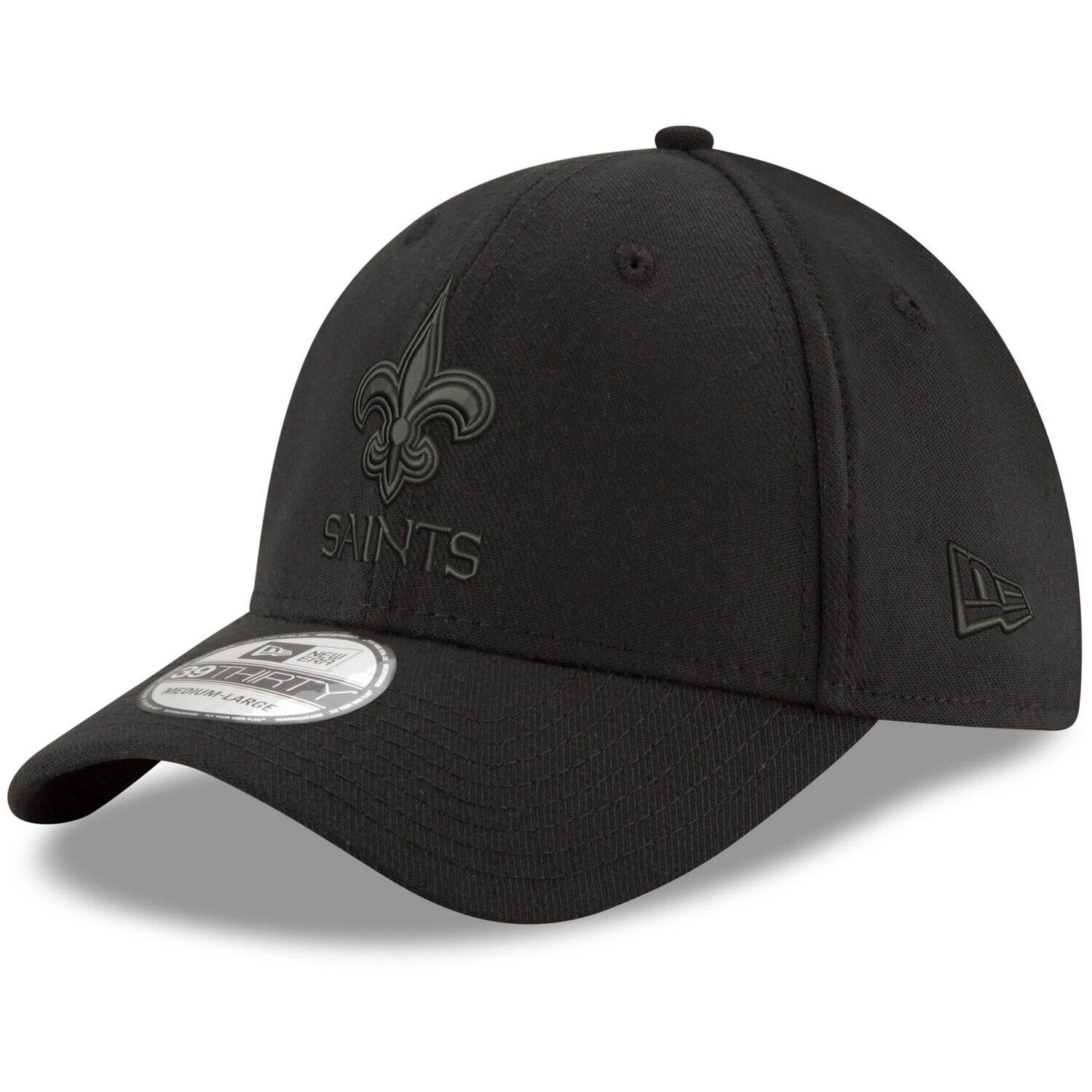 

Мужская черная кепка New Era New Orleans Saints с логотипом 39THIRTY Flex Hat