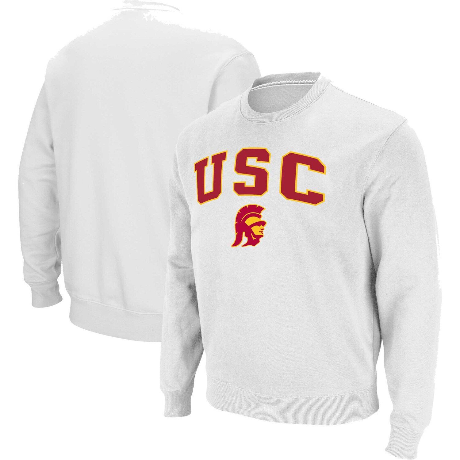 

Мужской белый пуловер с логотипом USC Trojans Arch & Logo Colosseum