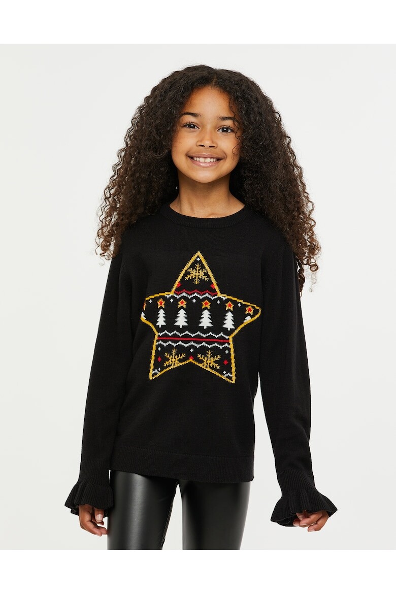 

Свитер с закатанными манжетами Threadgirls, черный