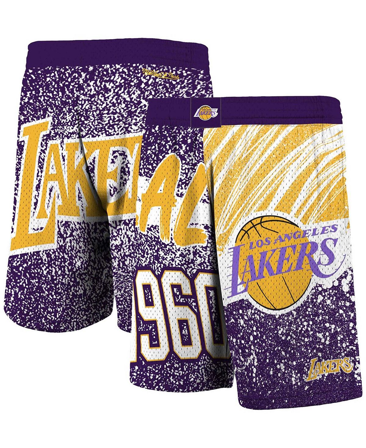 Мужские фиолетовые сублимированные шорты Los Angeles Lakers Hardwood Classics Jumbotron Mitchell & Ness гербер к лос анджелес