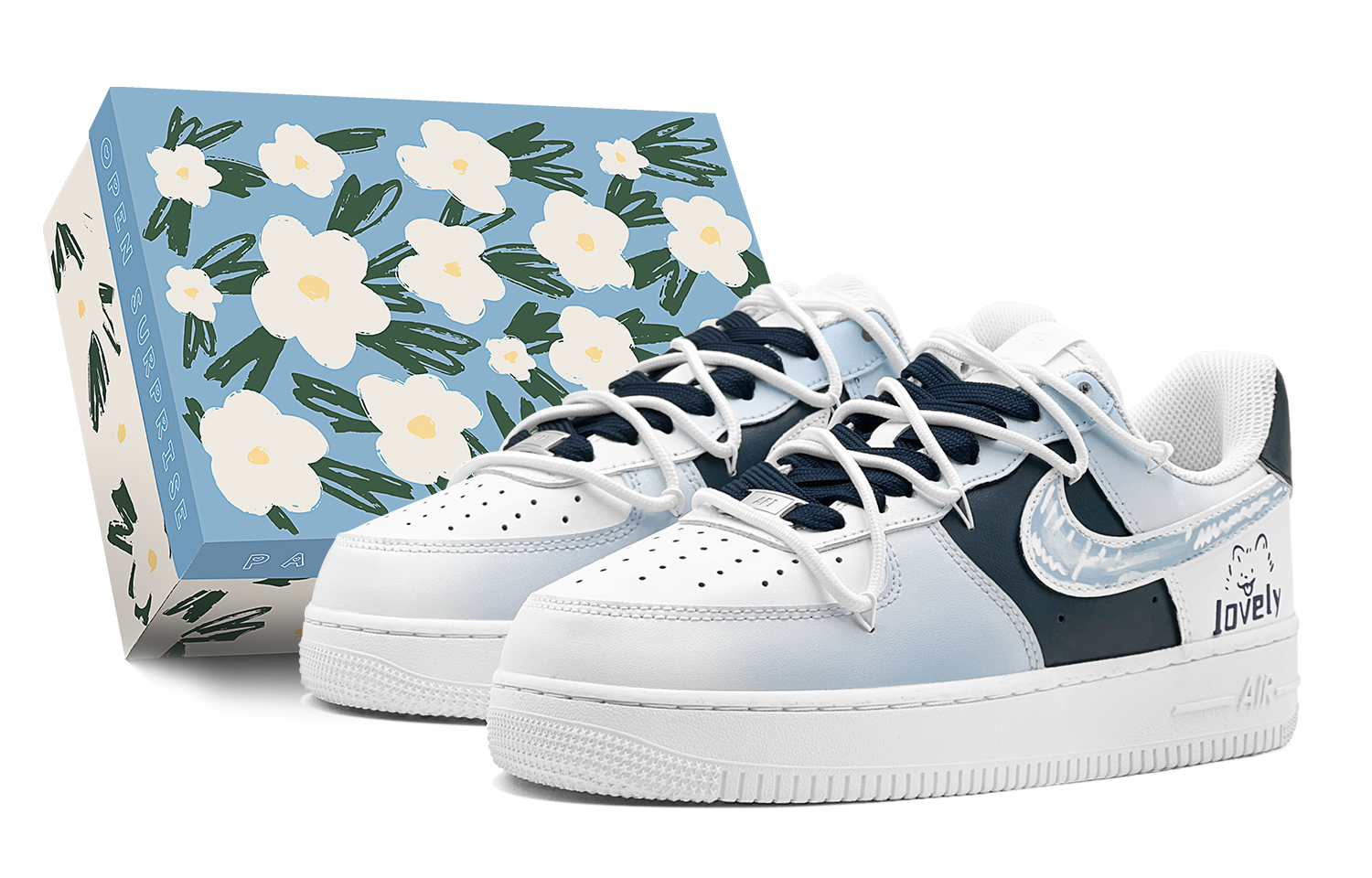 

Обувь для скейтбординга Air Force 1 для детей, начальная школа Nike, цвет Sky Blue