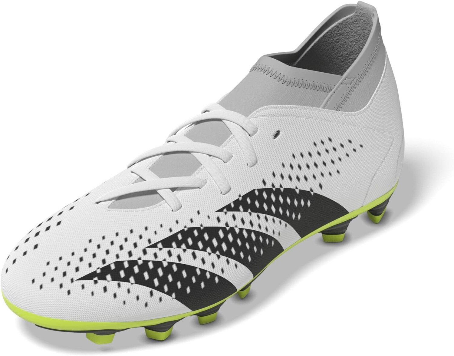 Бутсы Soccer Predator Accuracy.4 Firm Ground adidas, цвет Footwear White/Core Black/Lucid Lemon велосипедная обувь adidas the gravel shoe 2 0 цвет core black ftw white lucid lemon