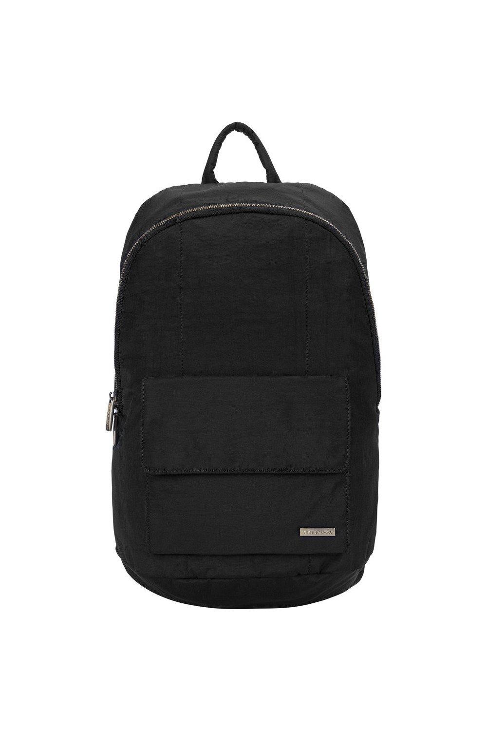 Нейлоновый рюкзак на молнии Smith and Canova, черный сумка для ноутбука 11 13 дюймов шерстяной фетровый чехол для ноутбука чехол для macbook портфель чехол для ноутбука чехол для huawei matebook сумка д