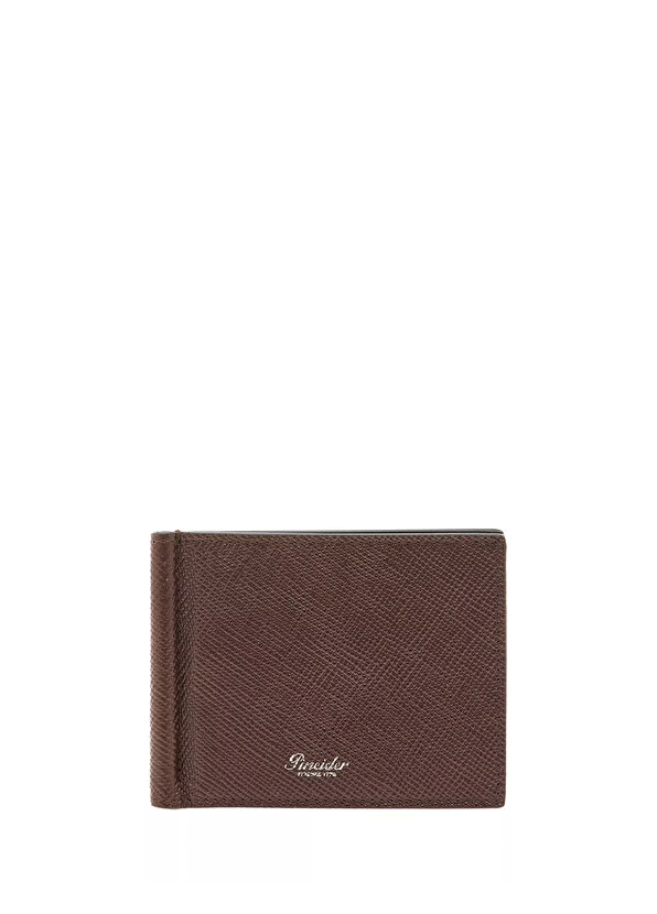 Мужской кожаный кошелек с коричневым логотипом Pineider