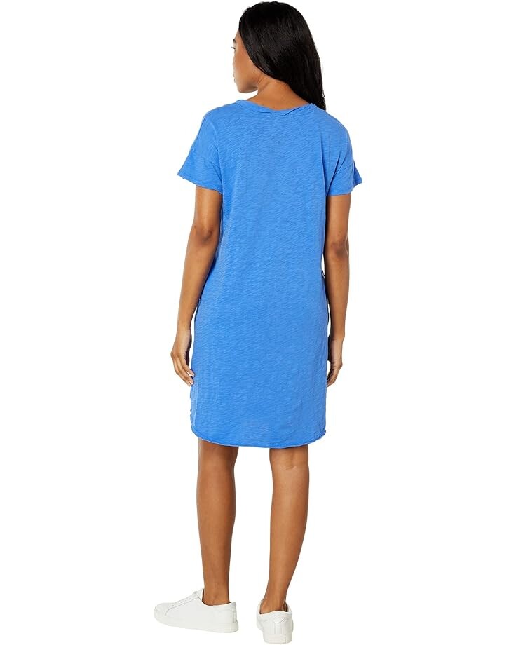 

Платье Mod-o-doc Slub Jersey Twist Neckband Tee Dress, цвет Capri Blue