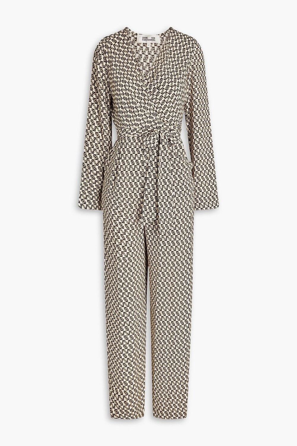 

Комбинезон Gulio из крепа с принтом DIANE VON FURSTENBERG, черный