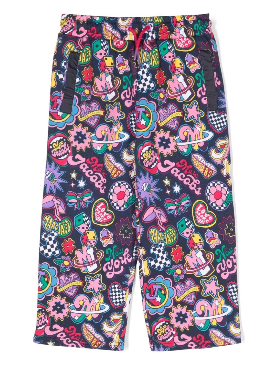 

Marc Jacobs Kids брюки с принтом Patches, фиолетовый