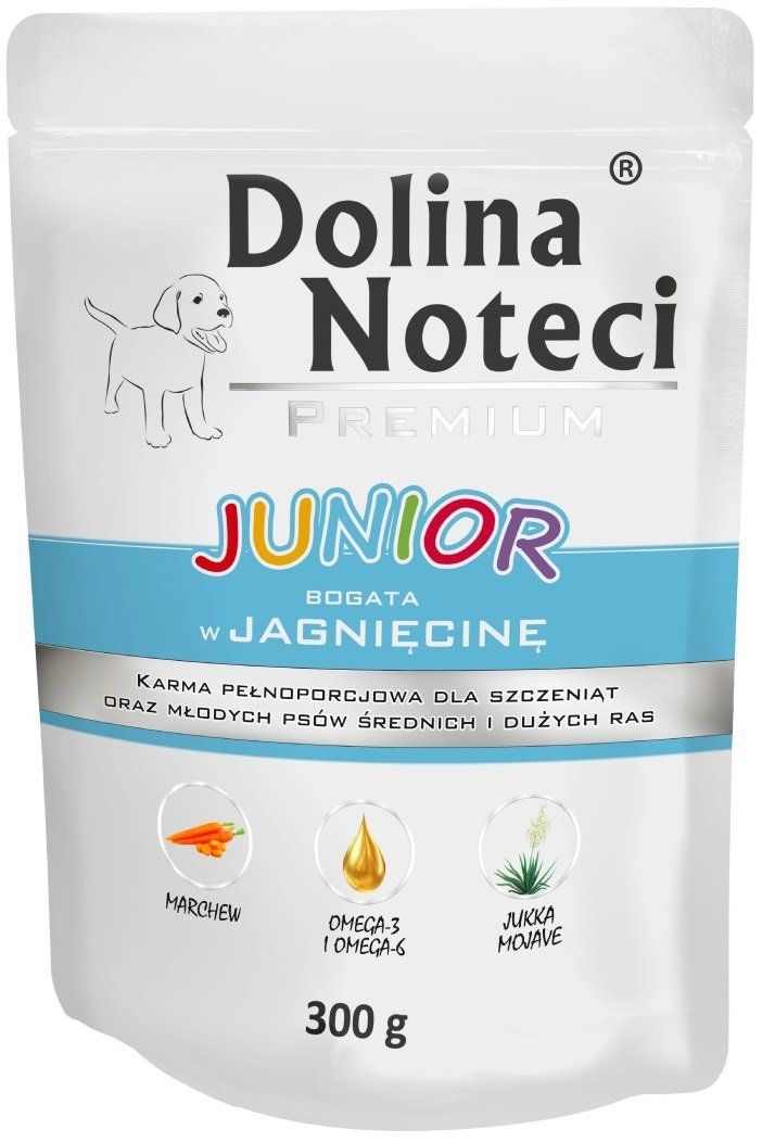 

Влажный корм для собак Dolina Noteci Junior Jagnięcina, 300 гр