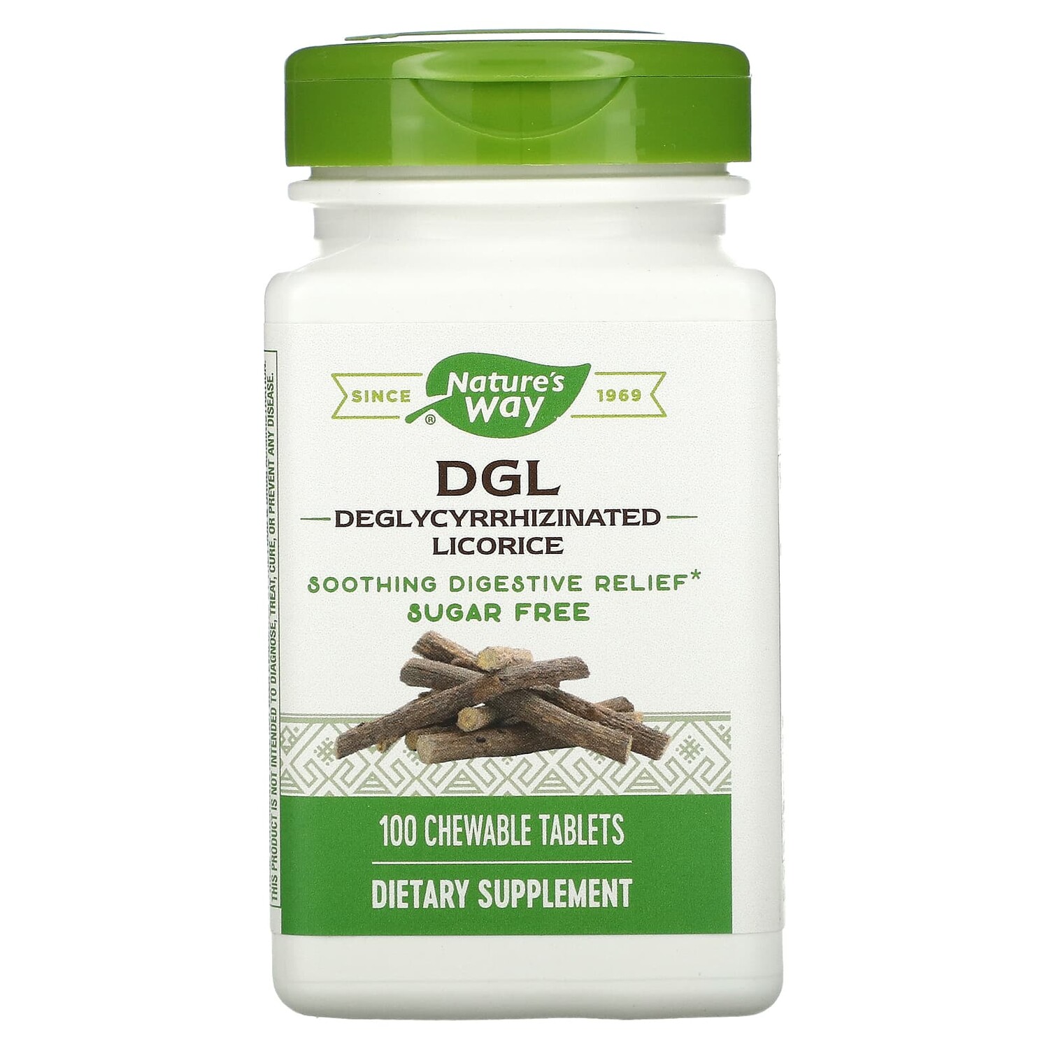 

DGL, глицирризинат солодки, 100 жевательных таблеток, Nature's Way