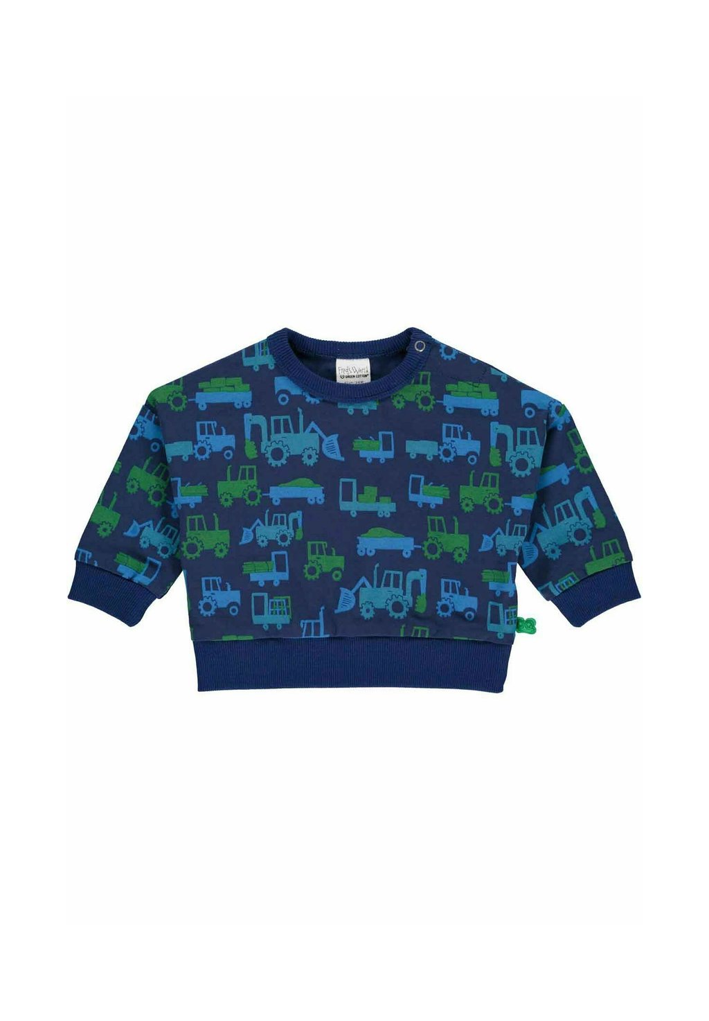 Толстовка Fred's World by Green Cotton, цвет deep blue happy blue point blue lime