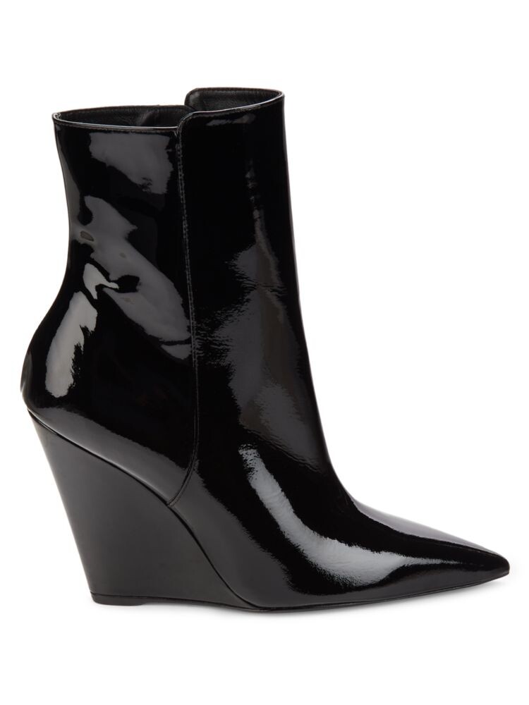 

Ботильоны из лакированной кожи на танкетке Stuart Weitzman, черный