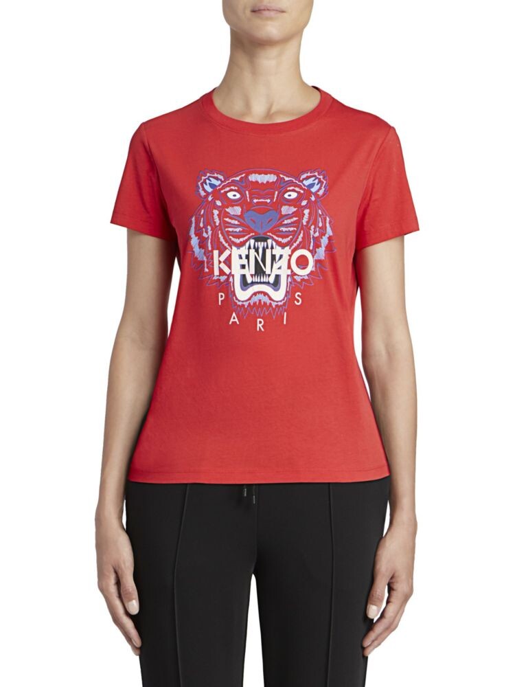 

Классическая футболка с рисунком тигра Kenzo, цвет Medium Red