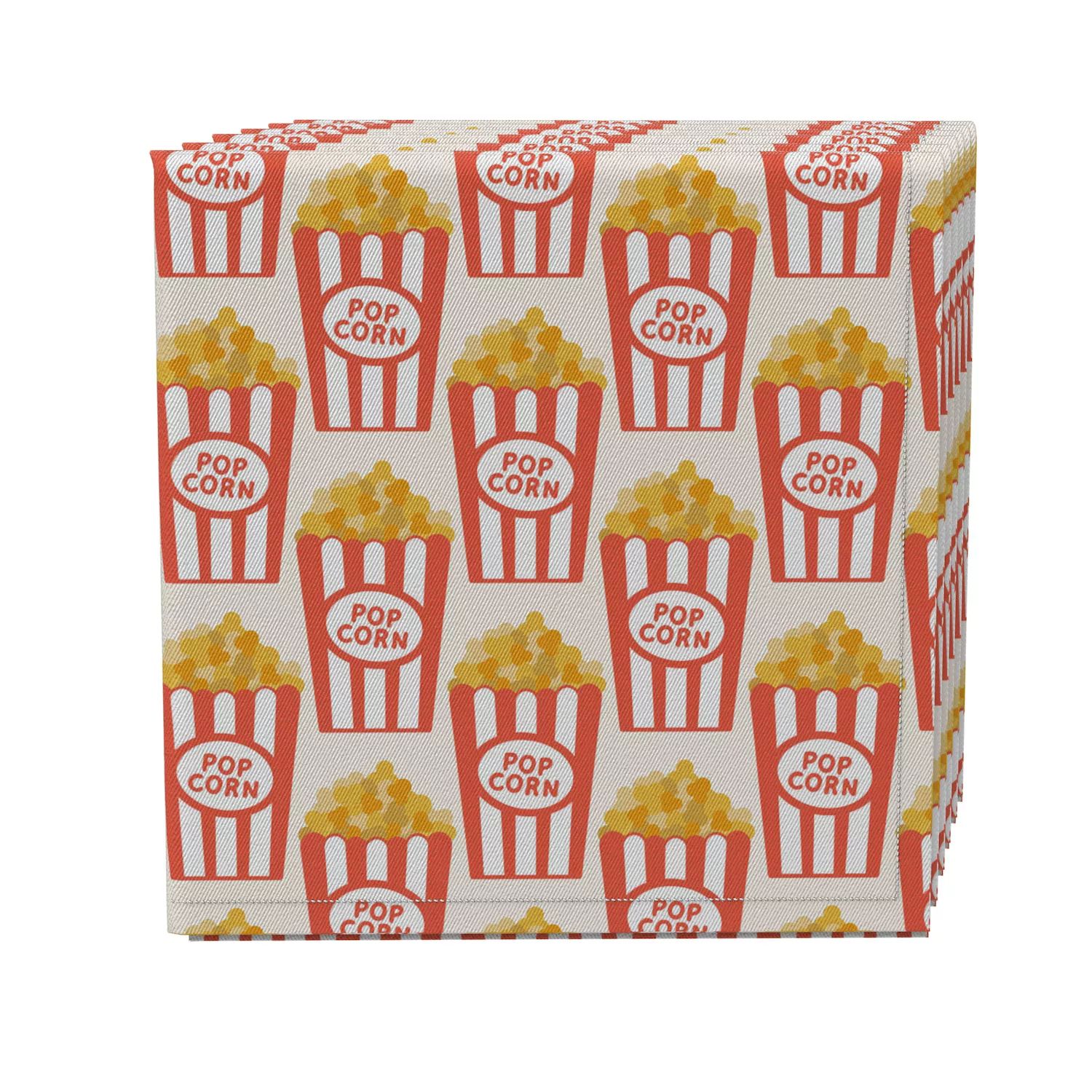 

Набор салфеток из 4 шт., 100 % хлопок, 20x20 дюймов Cinema Popcorn