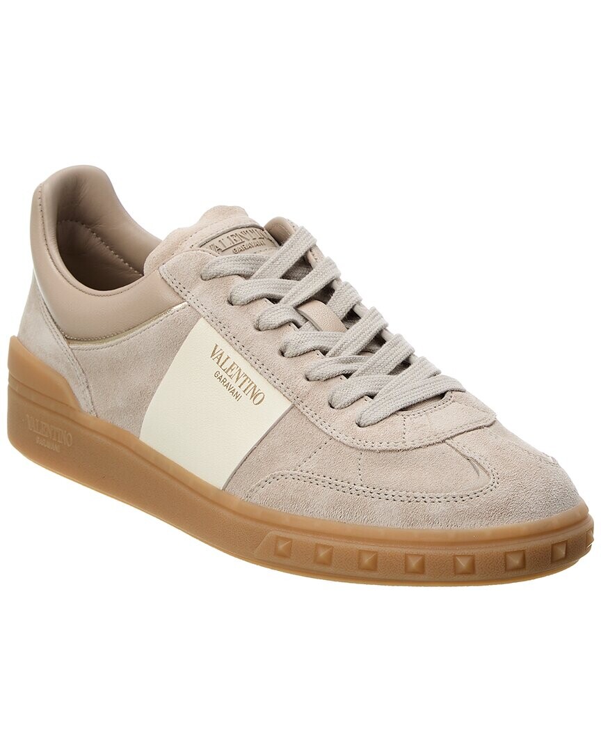 

Кроссовки Valentino Upvillage из замши и кожи, бежевый