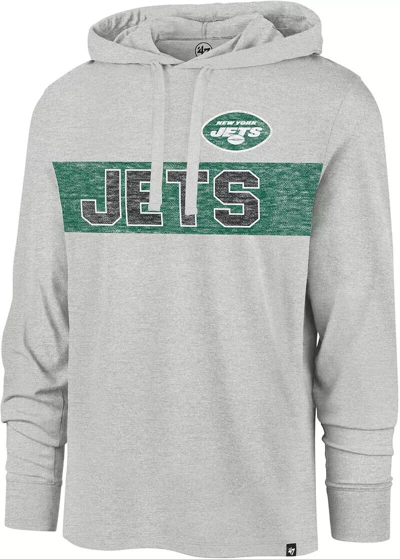 

Мужская серая толстовка с капюшоном и длинными рукавами '47 New York Jets Field Franklin