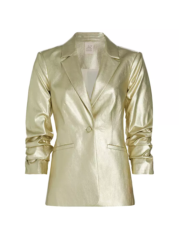 

KylieЗмеиный пиджак цвета металлик Cinq À Sept, цвет light gold