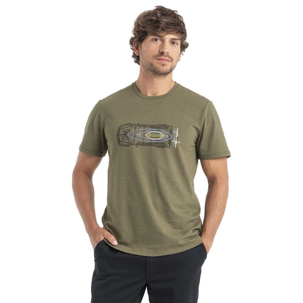 

Футболка Icebreaker Central Classic Wireframe Merino, зеленый