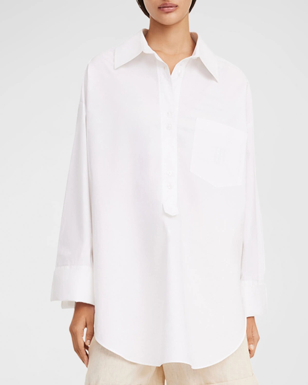 

Рубашка оверсайз Maye из органического хлопка By Malene Birger, цвет Pure White