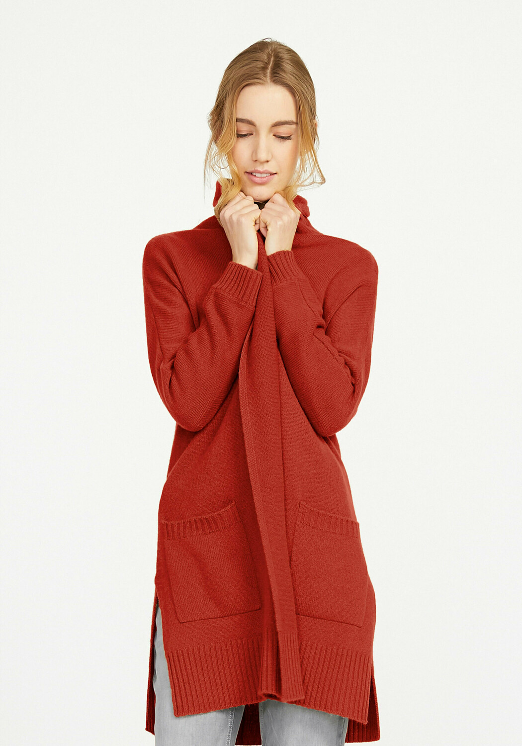 

Толстовка include Strickjacke aus Kaschmir, цвет ziegelrot