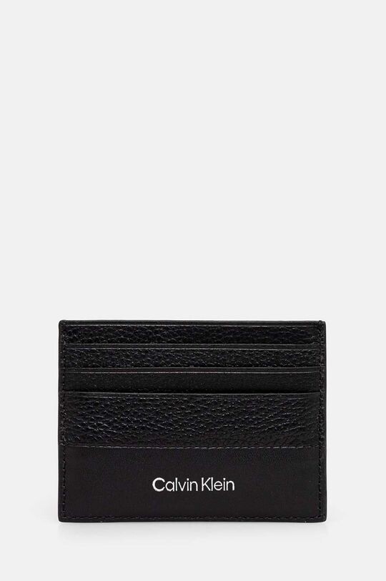 

Кожаный футляр для карт Calvin Klein, черный
