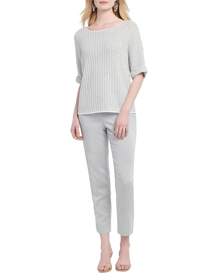 

Свитер NIC+ZOE Petite Glow For It Sweater, цвет Pale Smoke