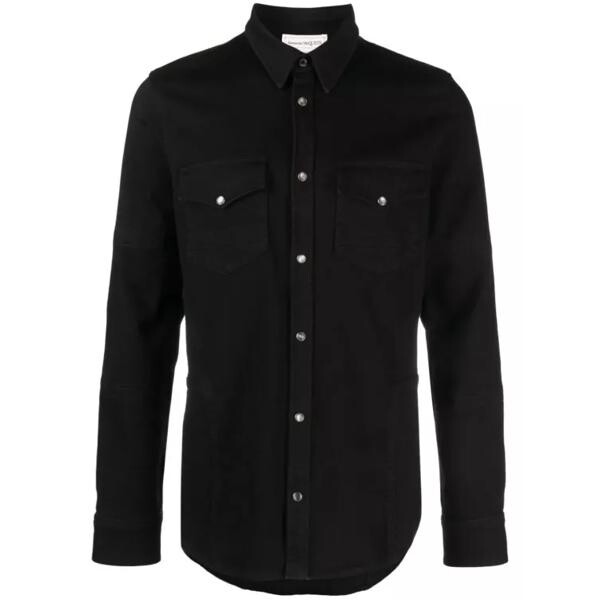 

Рубашка denim shirt Alexander Mcqueen, черный