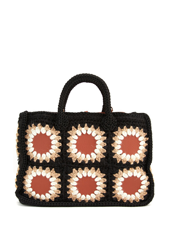 

Черная коричневая женская сумка через плечо terra tote Mehry Mu