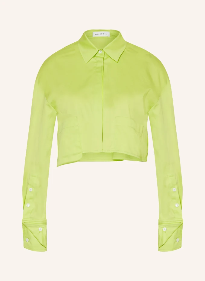 цена Укороченная блузка-рубашка aria Oh April, зеленый