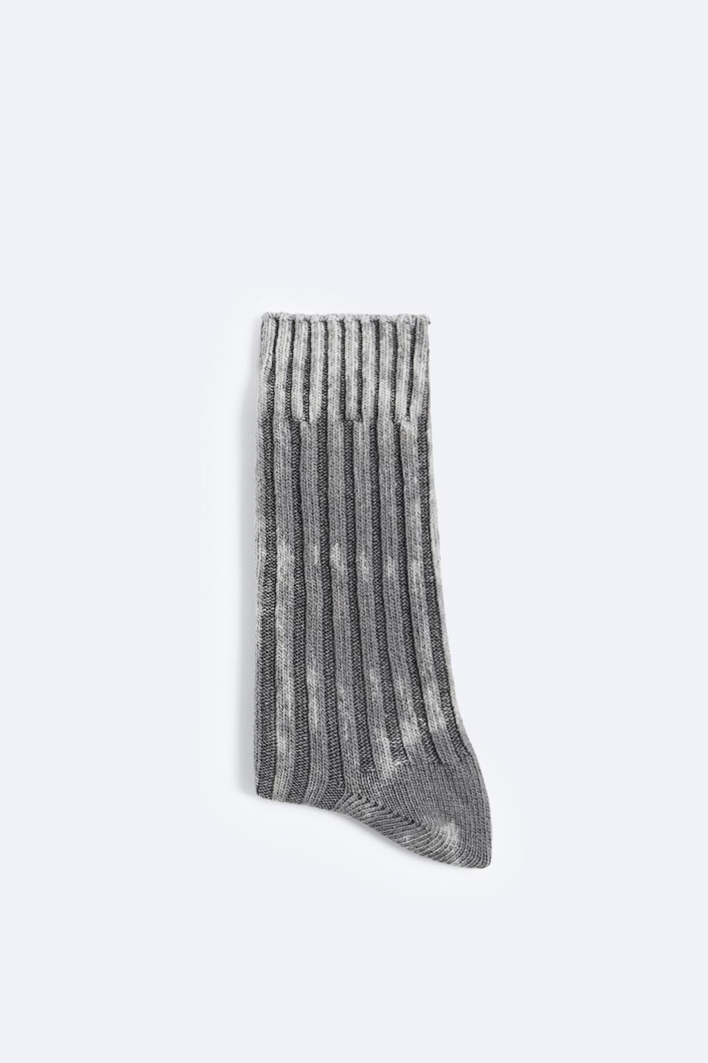 Носки в ребрику ZARA, хаки носки в ребрику zara серый