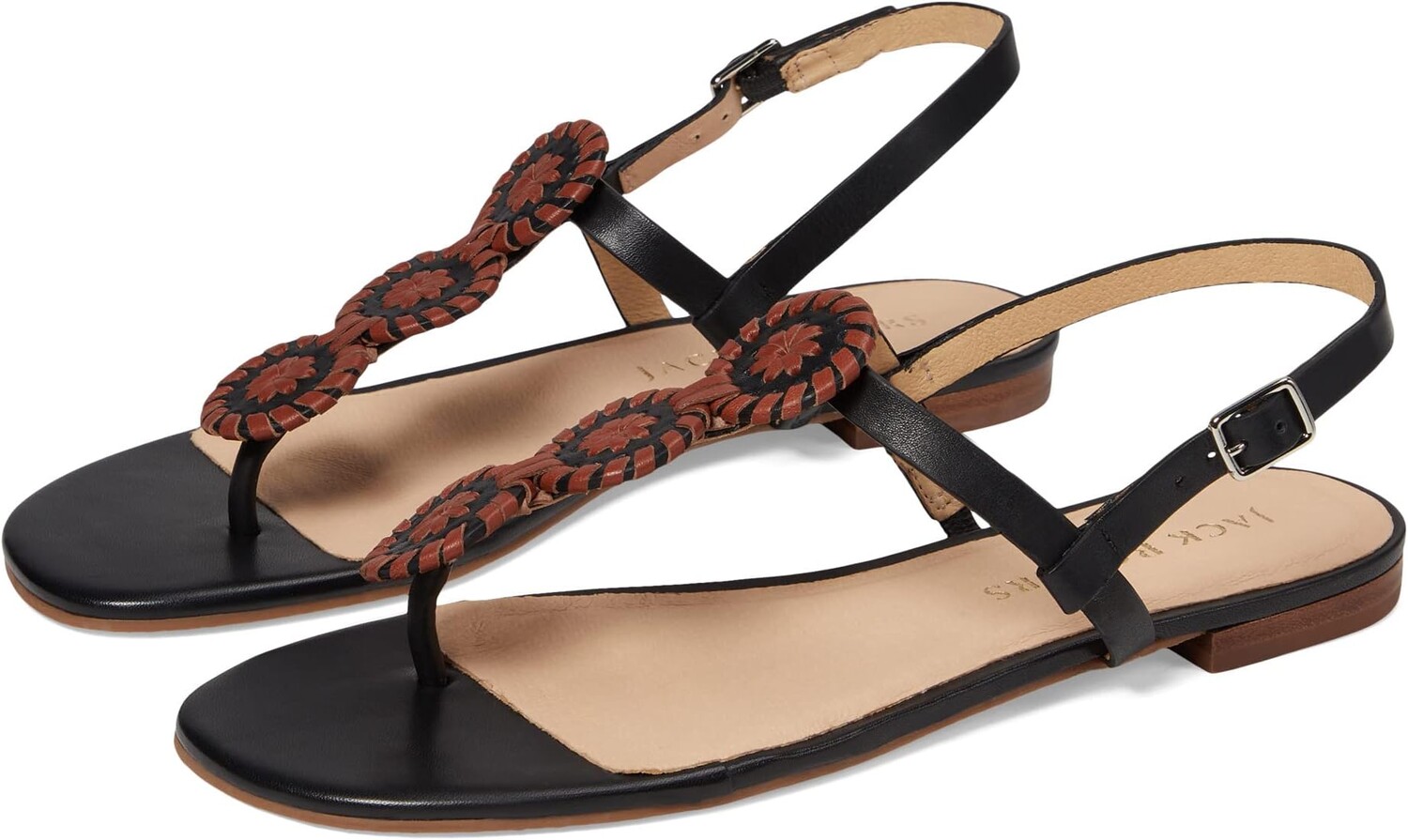 

Сандалии на плоской подошве Walsh Sandal Jack Rogers, цвет Black/Luggage