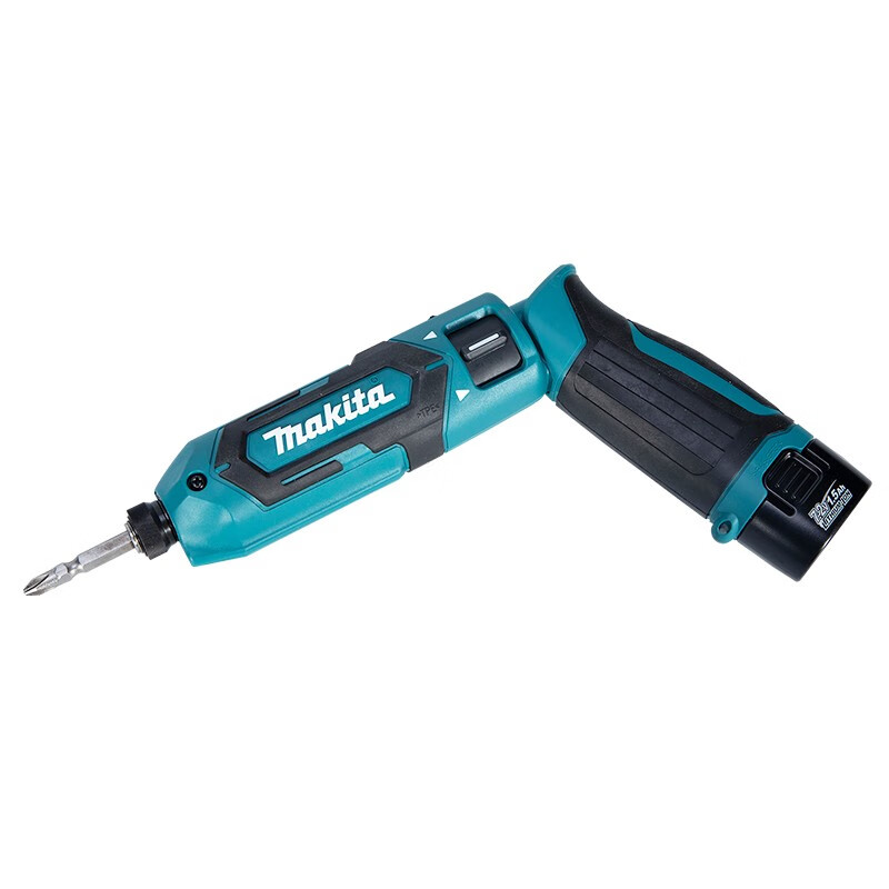 Makita TD022DSE Перезаряжаемая ударная отвертка с литиевой батареей Складная отвертка с прямой ручкой Отвертка 7,2 В, 1,5 Ач, две батареи и одна зарядка/1 единица