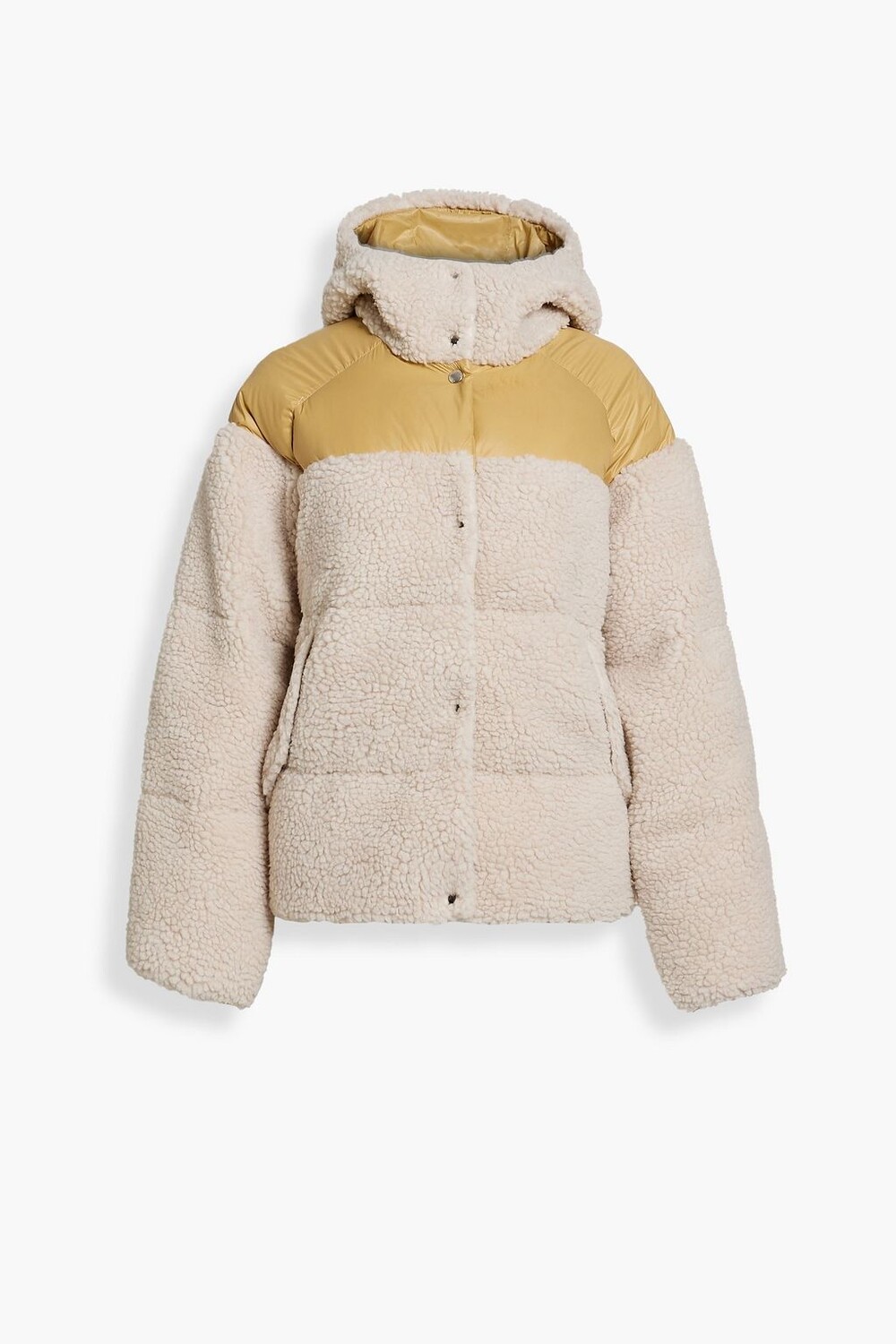 

Стеганый пуховик Joelle из искусственной овчины и ракушки с капюшоном RAG & BONE, слоновая кость