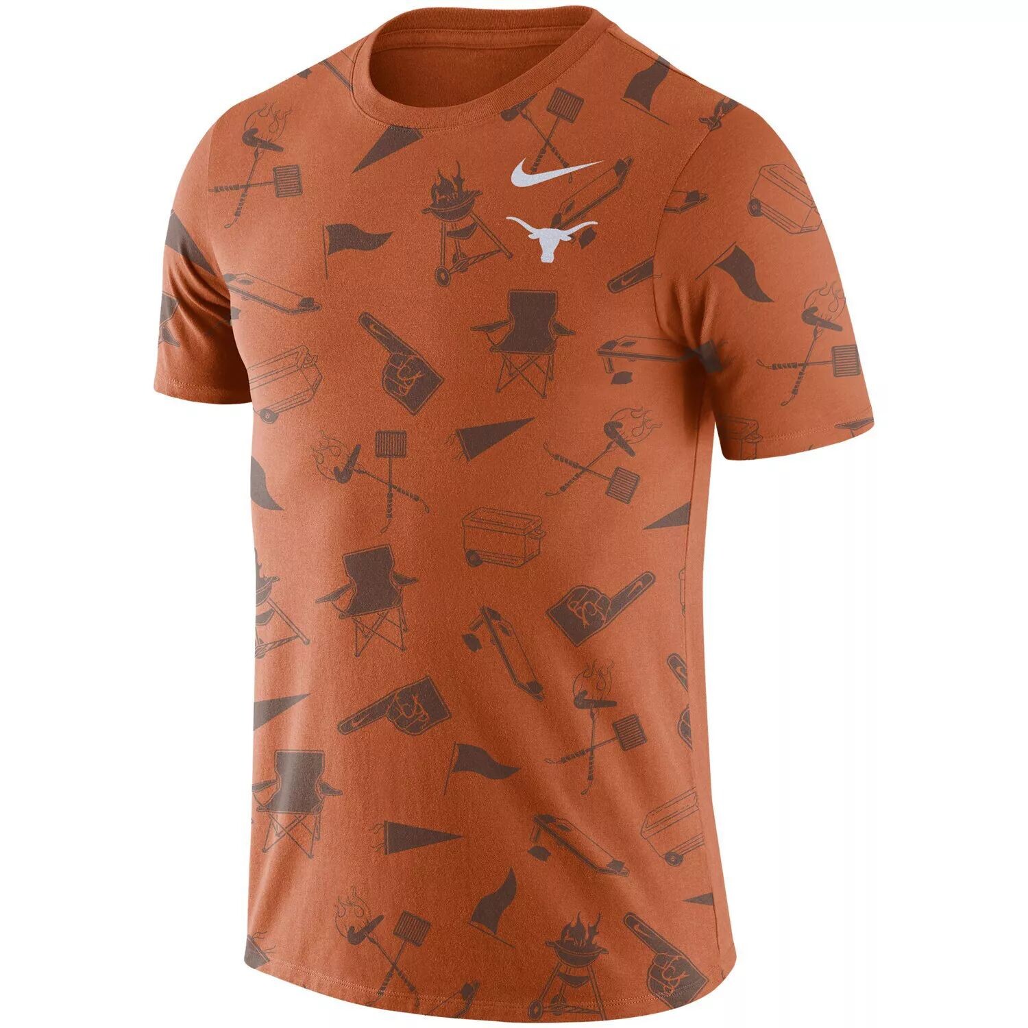 

Мужская оранжевая футболка Texas Longhorns с задней дверью Nike, Оранжевый