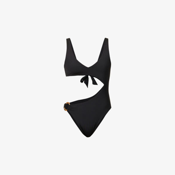 

Купальник St Barth's из переработанного полиэстера с вырезами Monday Swimwear, черный
