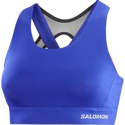 

Бюстгальтер Cross Run женский Salomon, цвет Surf The Web Deep Black