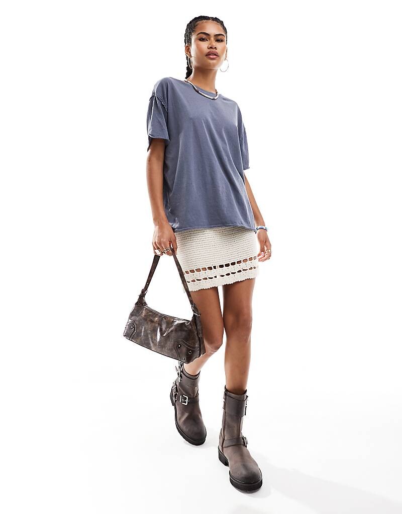 

Голубая футболка свободного кроя свободного кроя Free People Nina