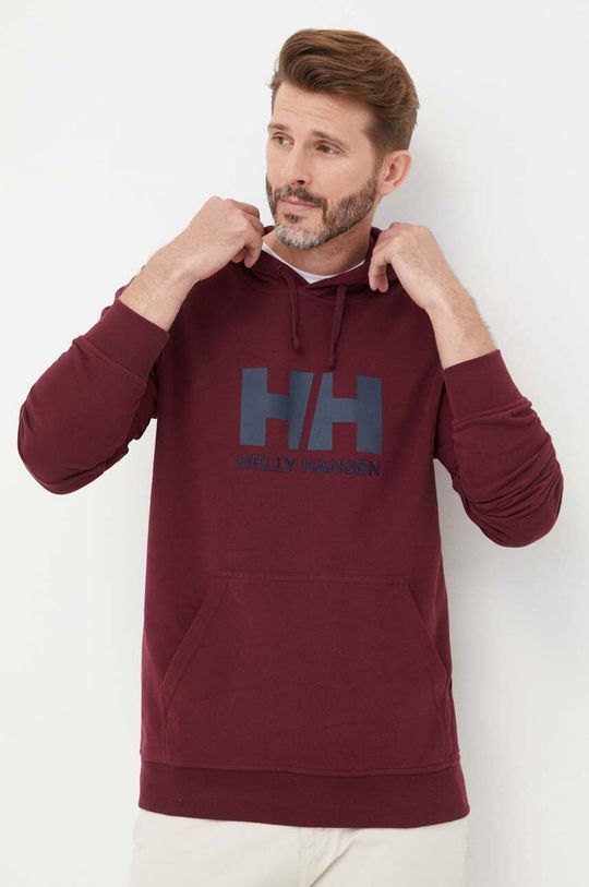 цена Худи с логотипом HH Helly Hansen, бордовый