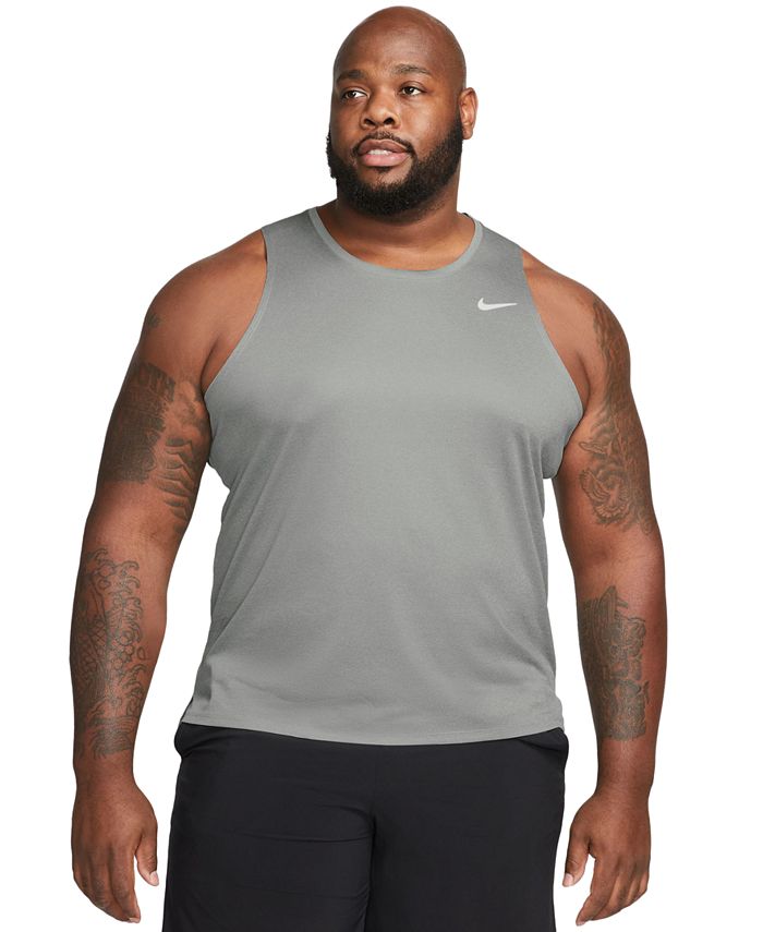 Мужская беговая майка Miler Dri-FIT Nike, серый майка nike m nk df uv rdvn miler tank prt мужчины dm4804 100 s